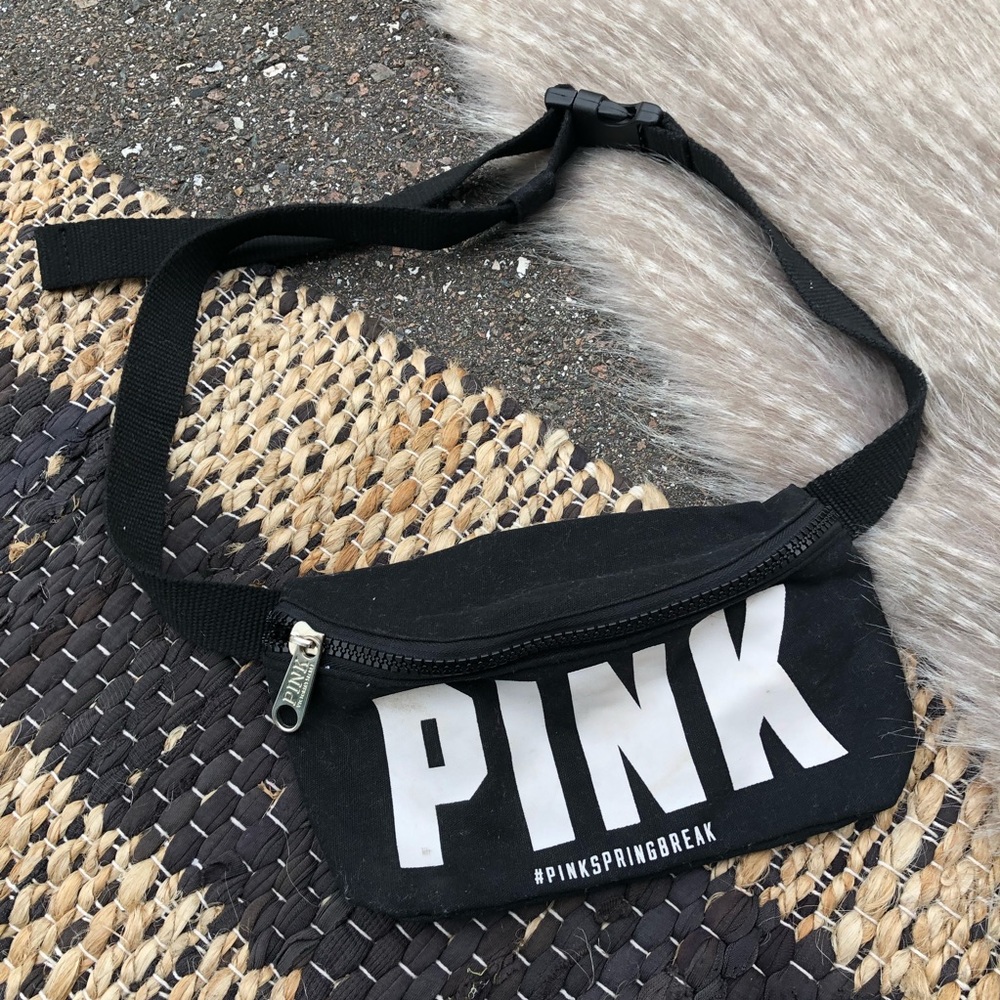 PINK | Victoria Secret Fanny Pack Black White - Picture 1 of 1
